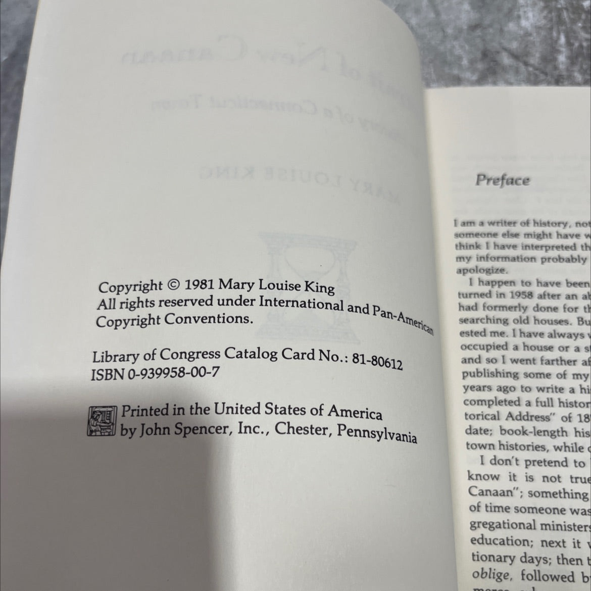 portrait of new canaan the history of a connecticut town book, by mary louise king, 1981 Hardcover image 3