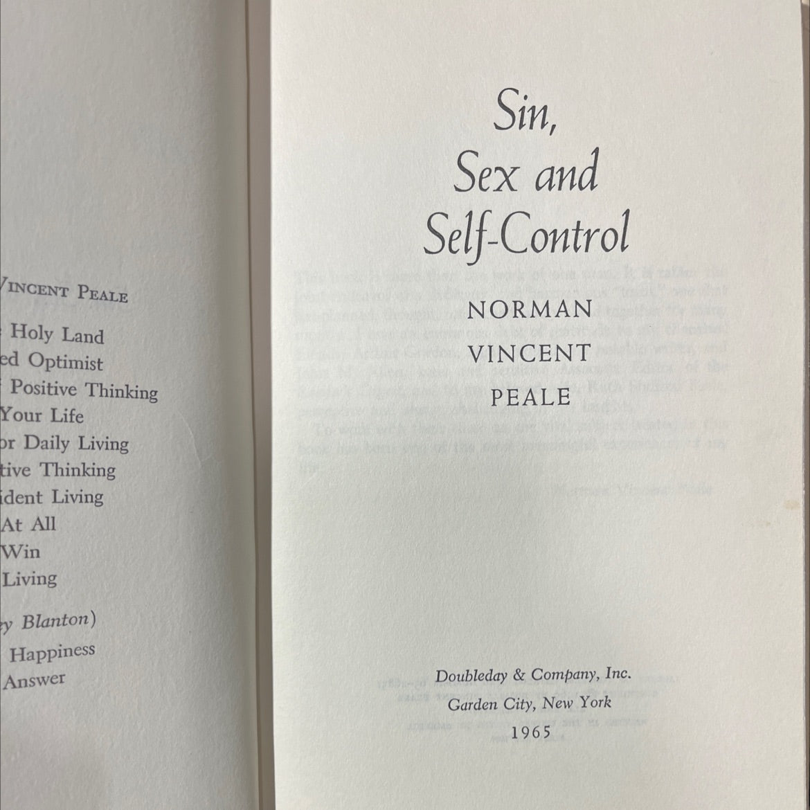 positive thinking book, by norman vincent peale, 1965 Hardcover image 2