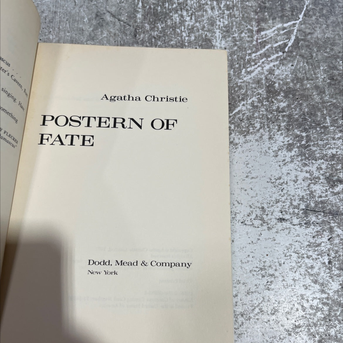 postern of fate book, by Agatha Christie, 1973 Hardcover image 2
