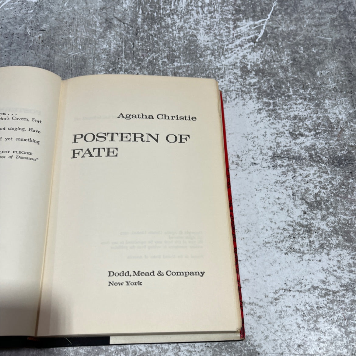 postern of fate book, by agatha christie, 1973 Hardcover image 2