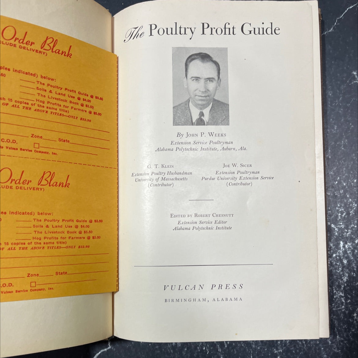 poultry profit guide book, by john p. weeks, robert chesnutt, 1952 Hardcover image 2