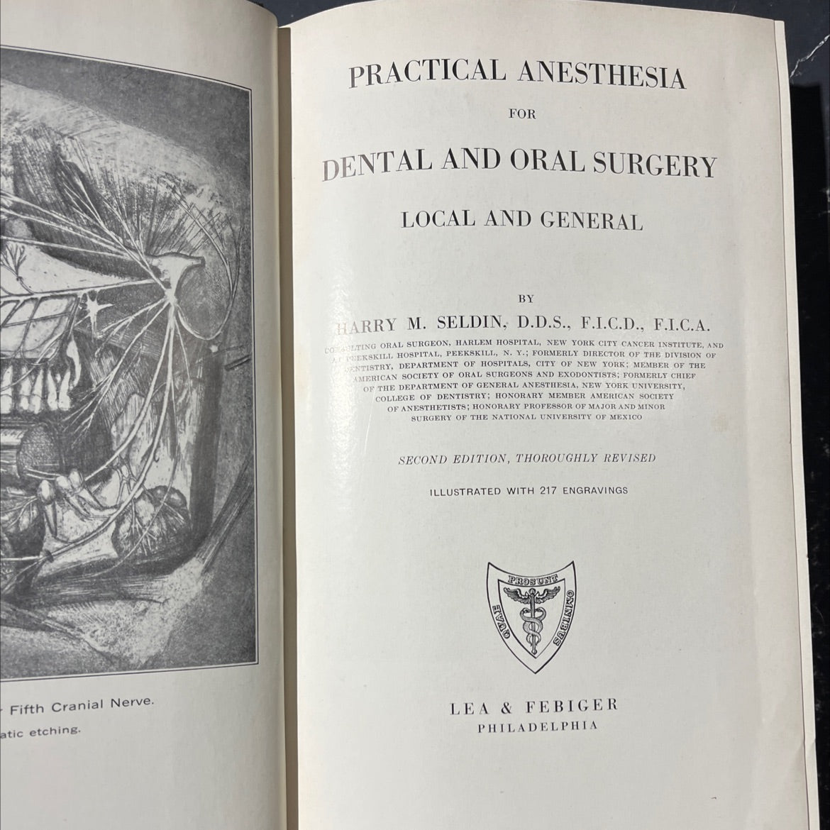 practical anesthesia for dental and oral surgery local and general book, by harry m. seldin, 1942 Hardcover image 2