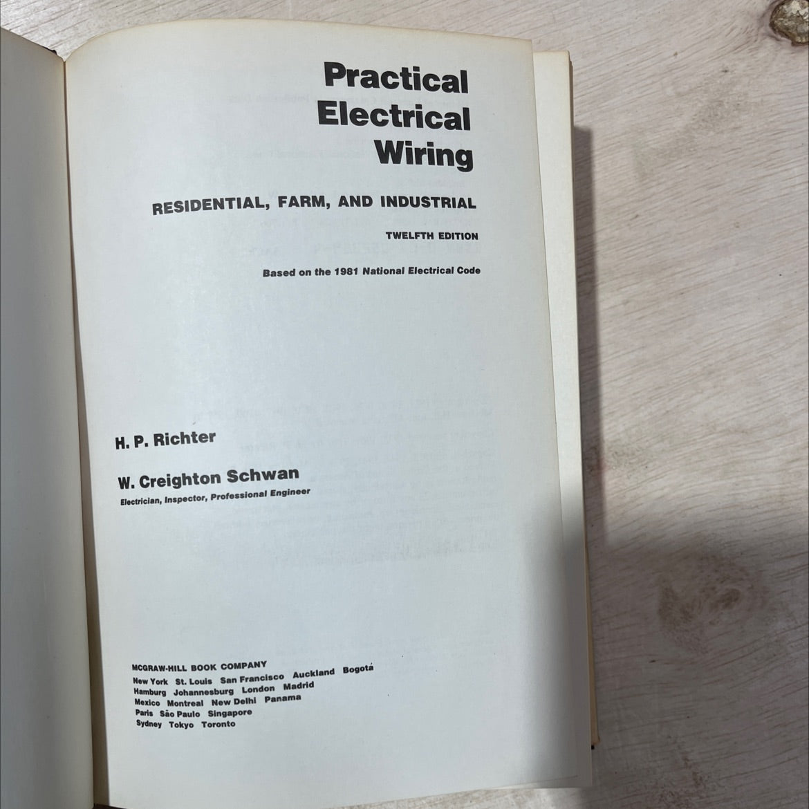 practical electrical wiring residential, farm, and industrial twelfth edition book, by h. p. richter, w. creighton image 2