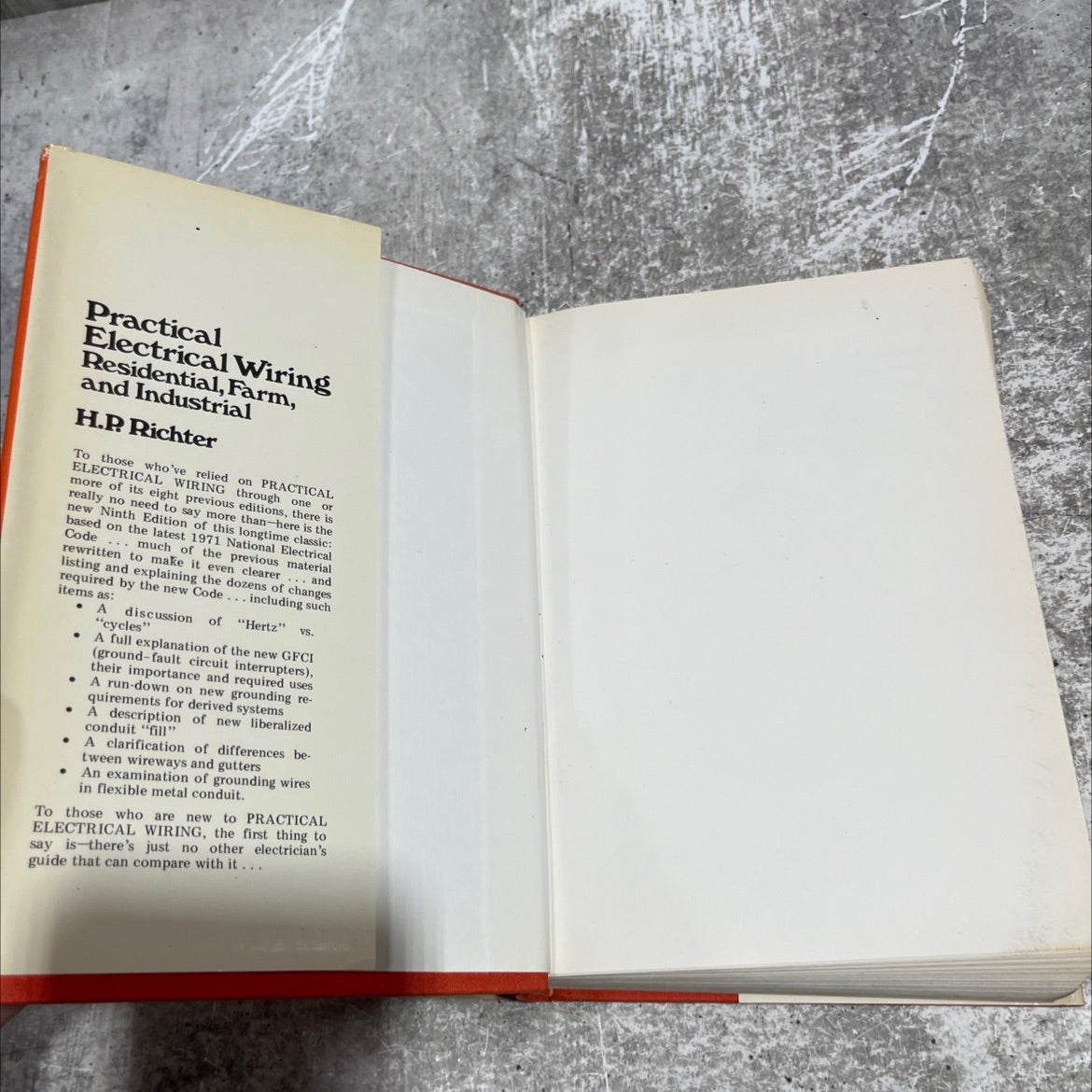 practical electrical wiring book, by H. P. Richter, 1972 Hardcover image 4