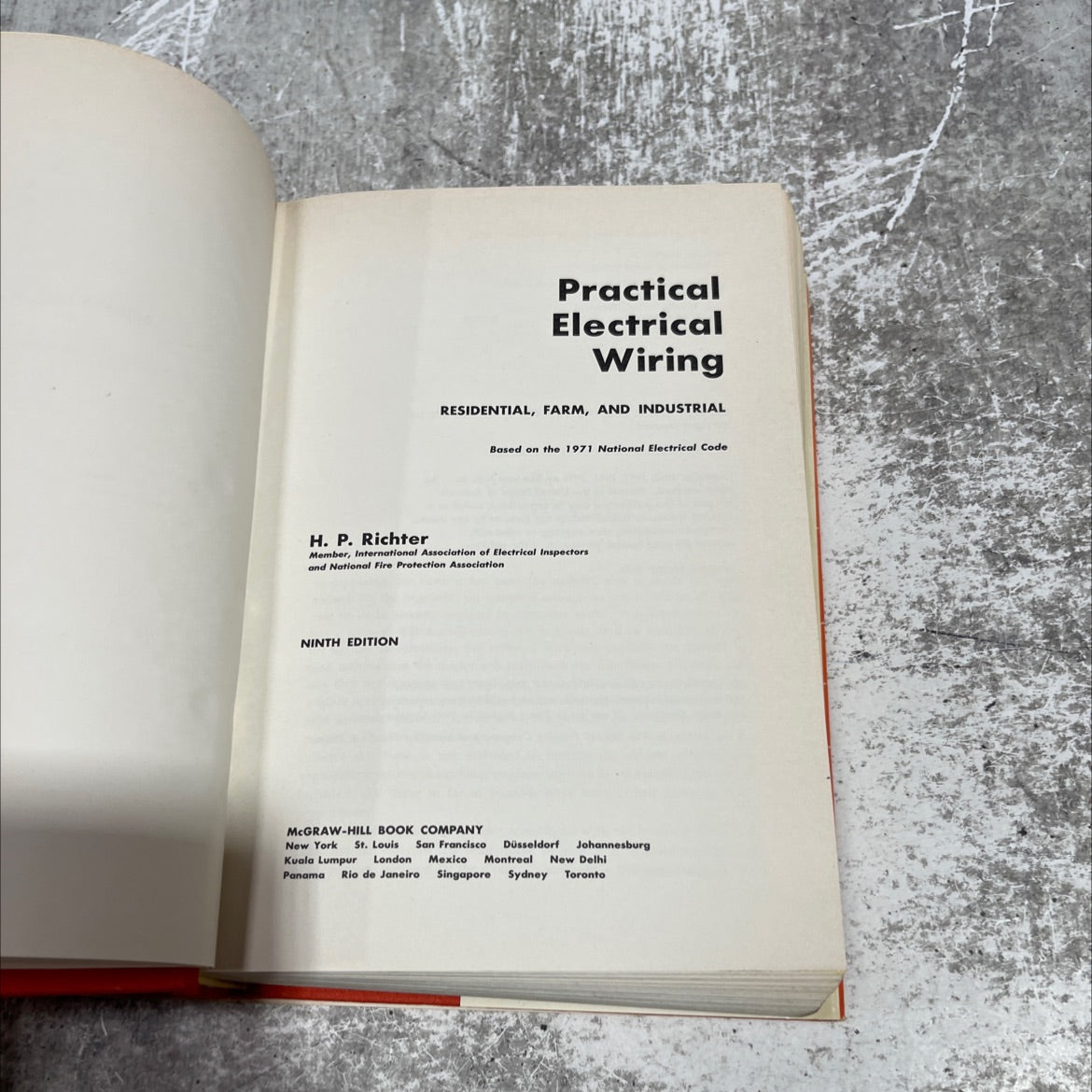 practical electrical wiring book, by H. P. Richter, 1972 Hardcover image 2