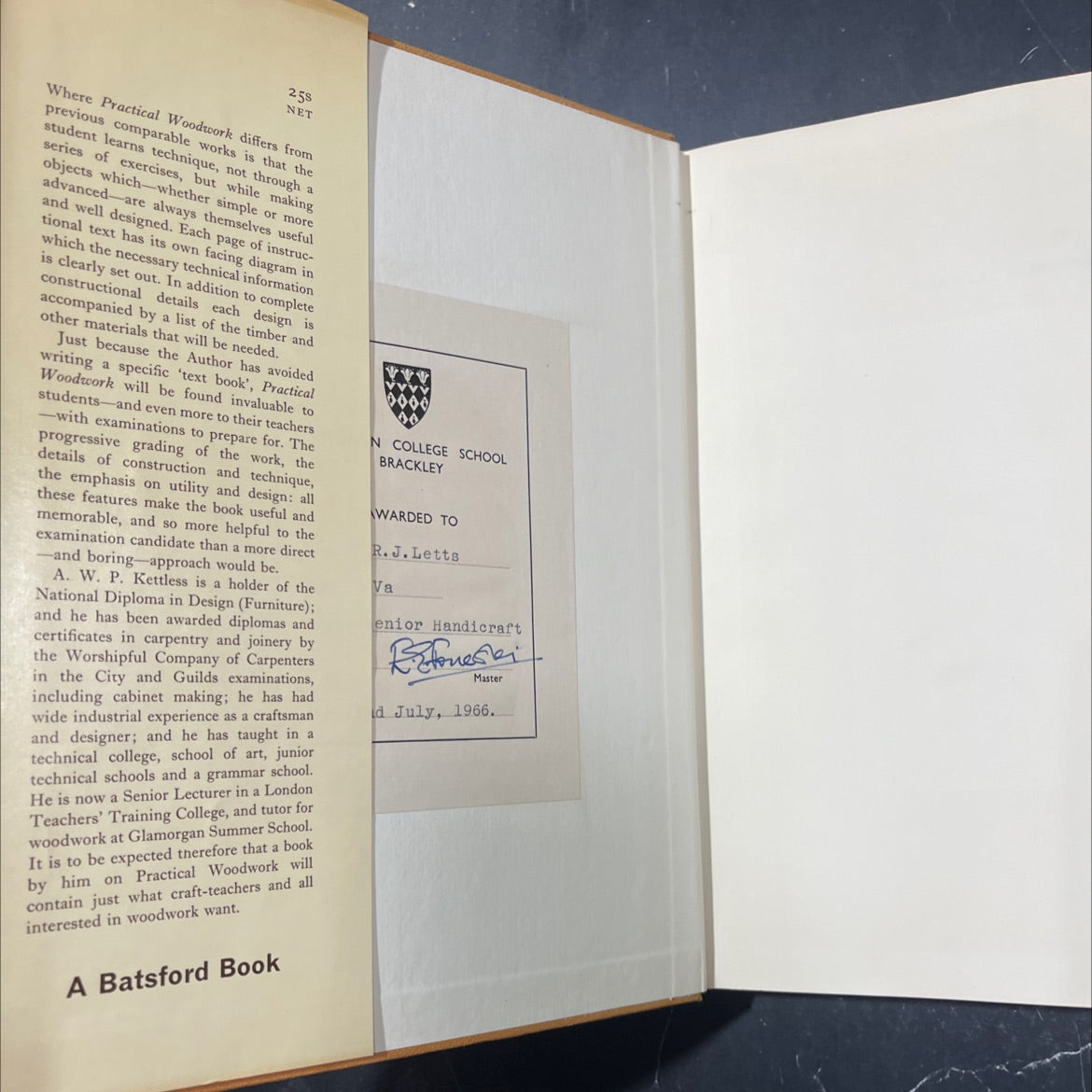 practical woodwork book, by a. w. p. kettless, 1963 Hardcover image 4