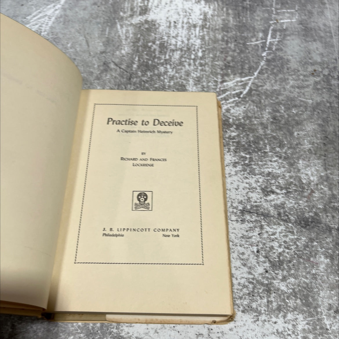 practise to deceive a captain heinrich mystery book, by richard and frances lockridge, 1957 Hardcover image 2