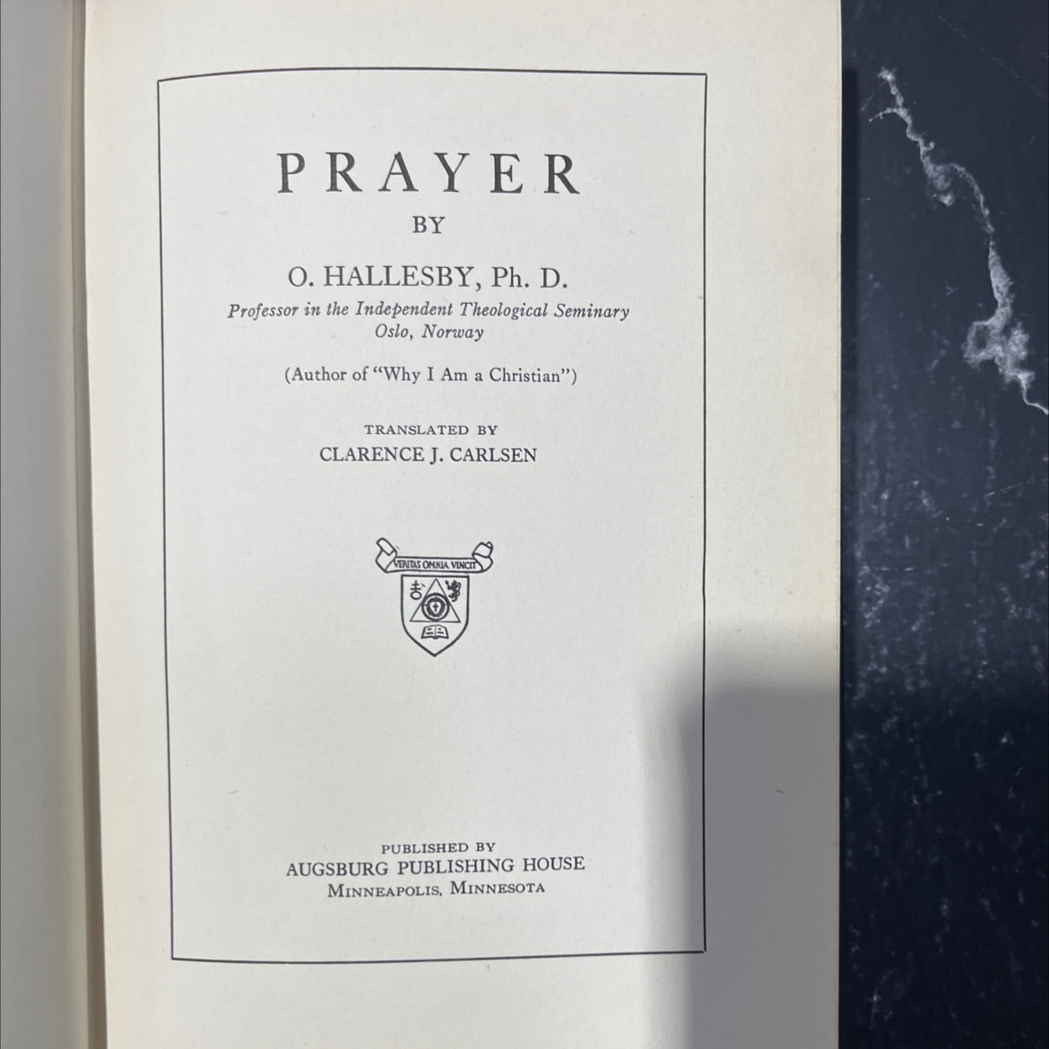 prayer book, by o. hallesby, 1934 Hardcover image 2