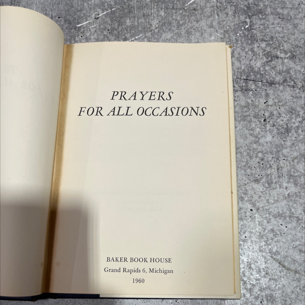 prayers for all occasions book, by unknown, 1960 Hardcover image 2