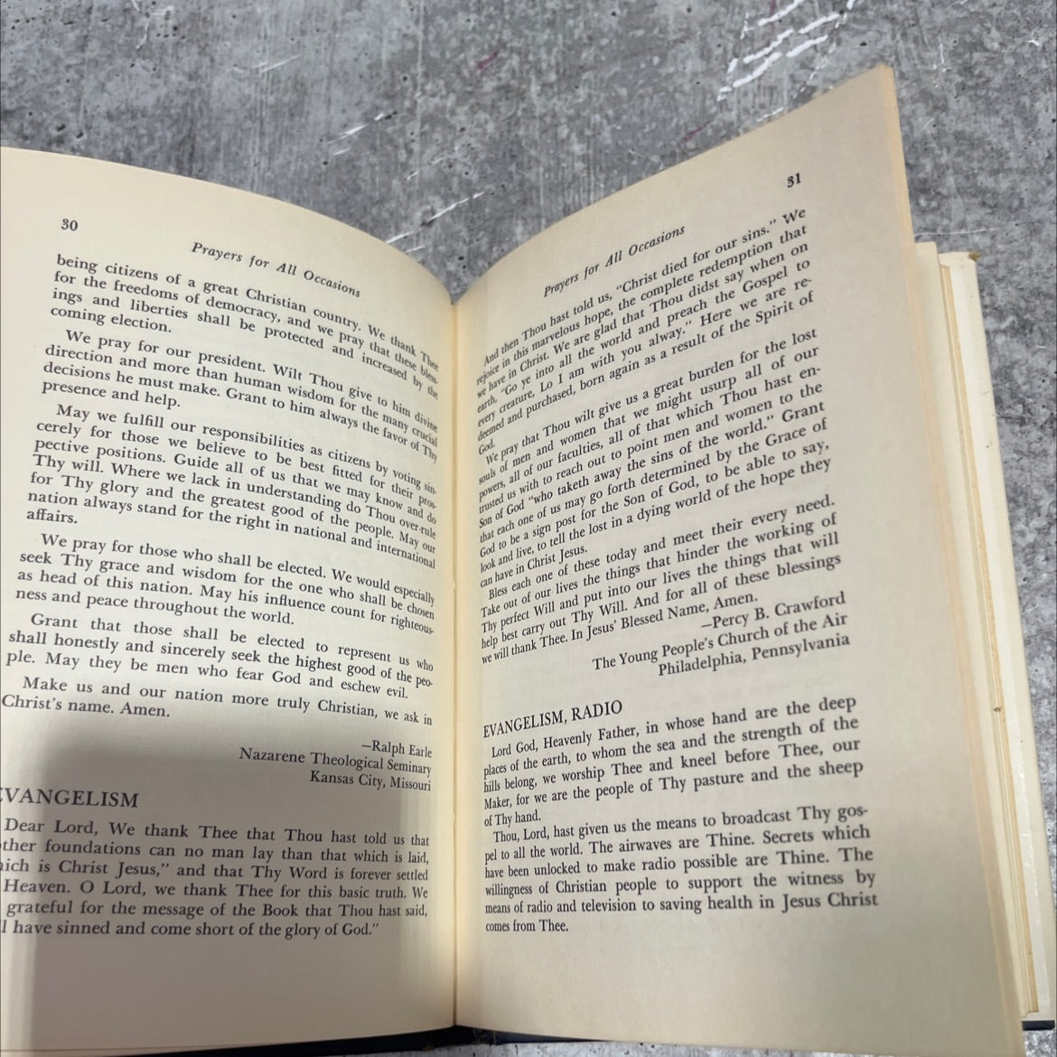 prayers for all occasions book, by unknown, 1960 Hardcover image 4