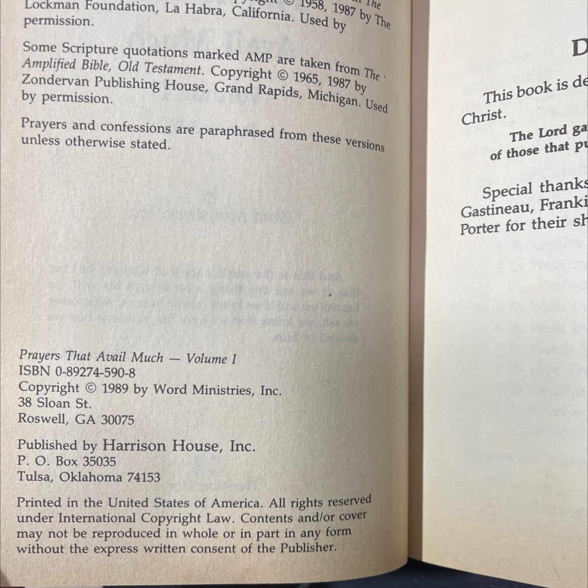 prayers that avail much volume i book, by unknown, 1989 Hardcover image 3