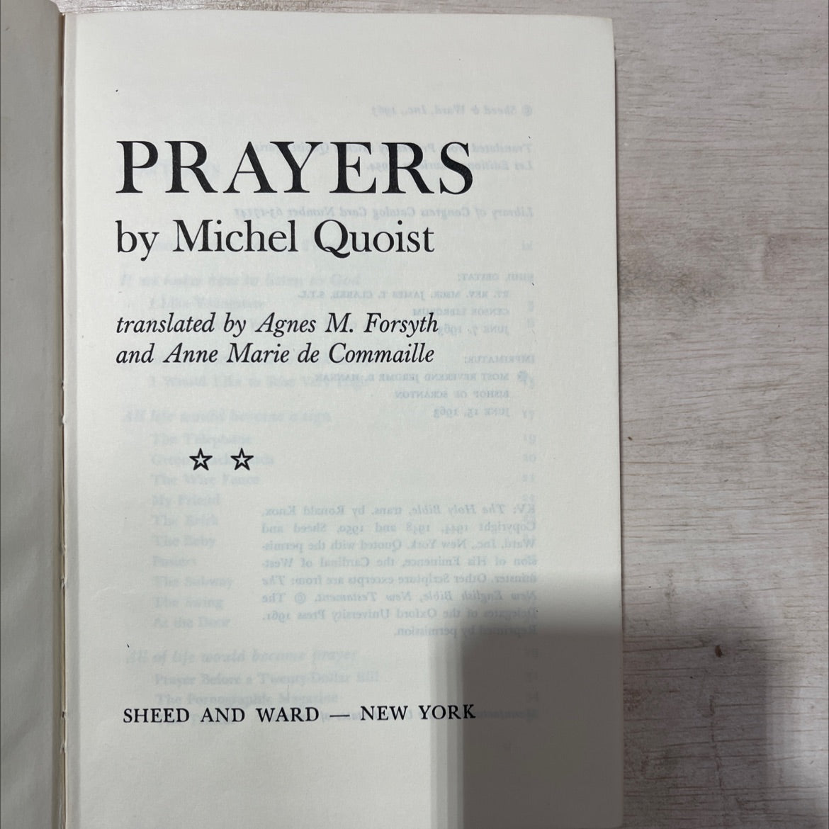 prayers book, by Michel Quoist, 1963 Hardcover, Vintage image 2