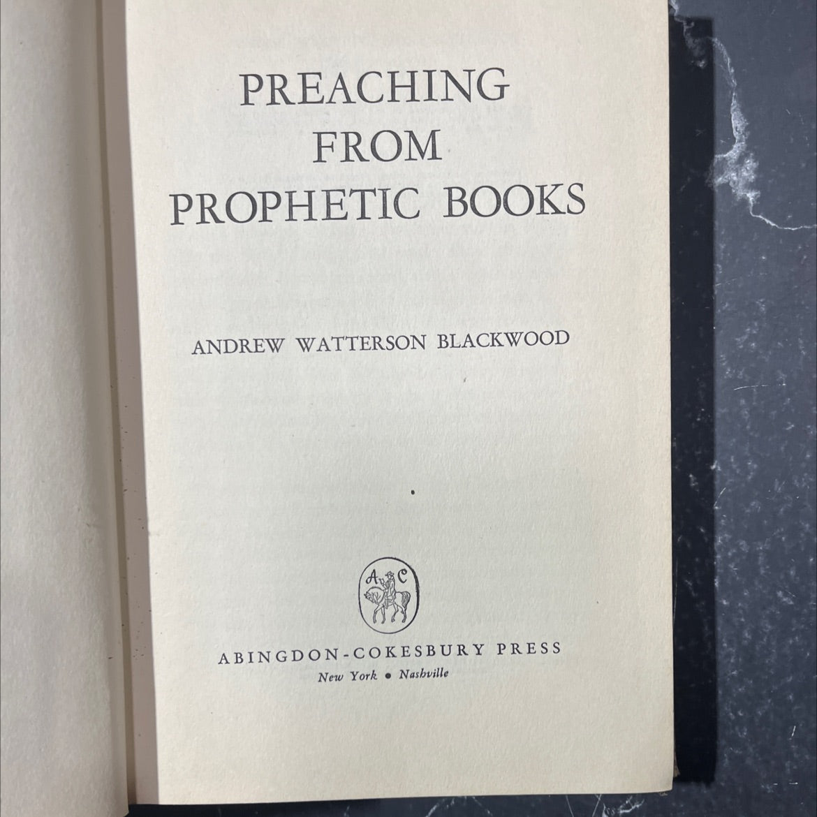 preaching from prophetic books book, by andrew watterson blackwood, 1951 Hardcover image 2