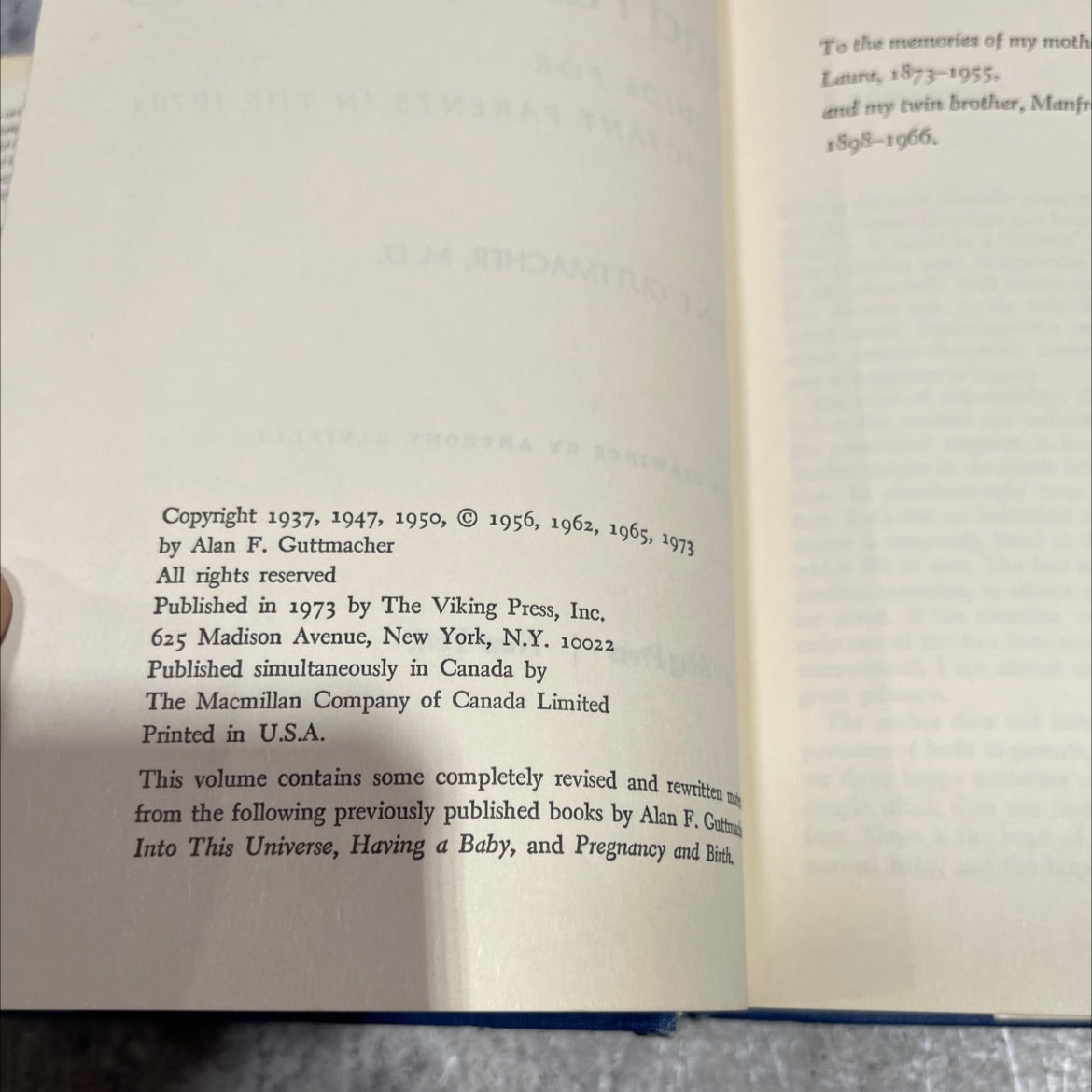 pregnancy, birth, and family planning a guide for expectant parents in the 1970s book, by alan f. guttmacher, m. d., image 3