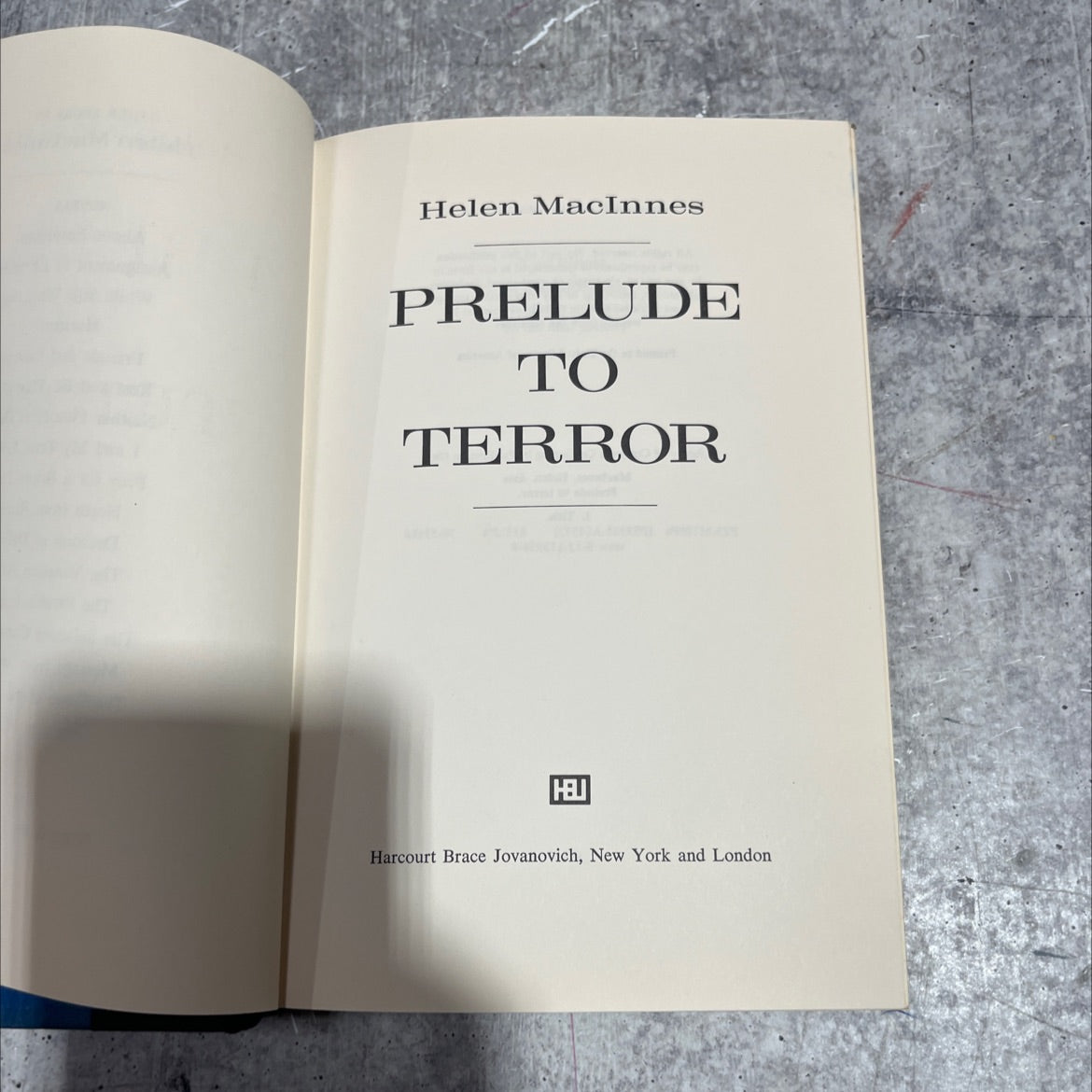 prelude to terror book, by helen macinnes, 1978 Hardcover image 2