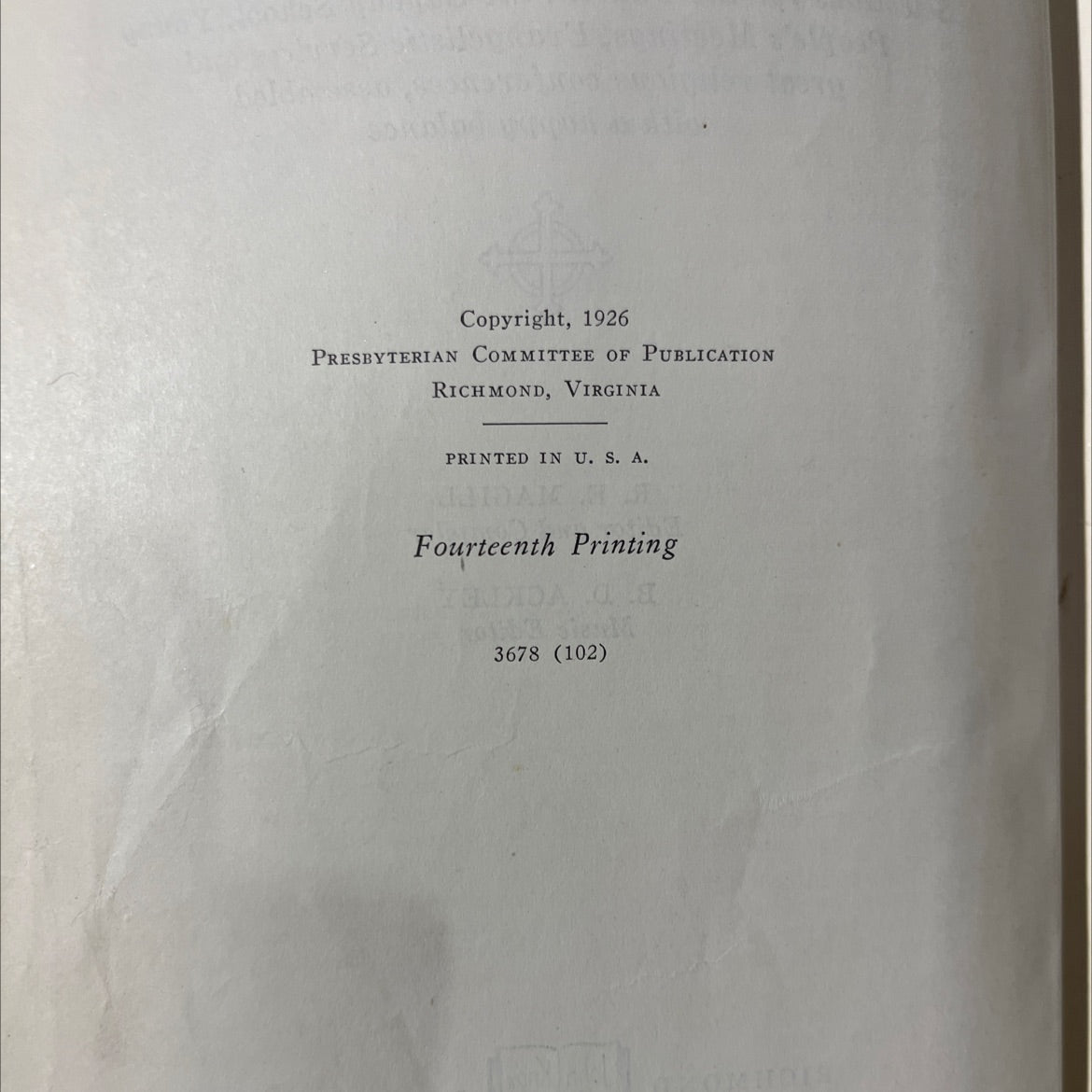 premier hymns selections for the church book, by r. e. magill, 1926 Hardcover image 3