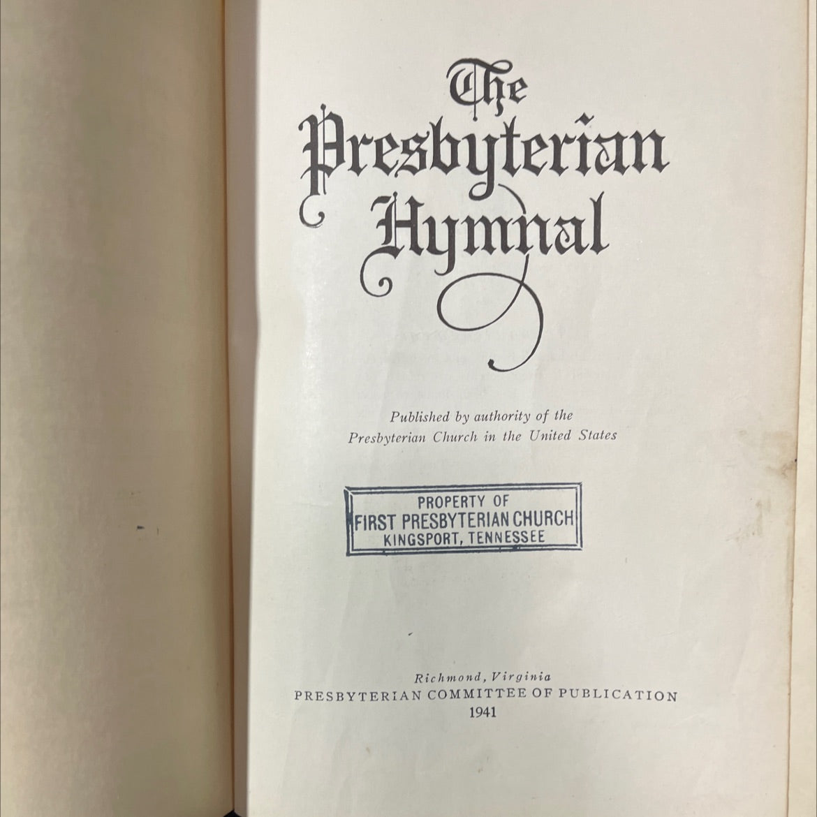 presbyterian hymnal book, by unknown, 1941 Hardcover image 2