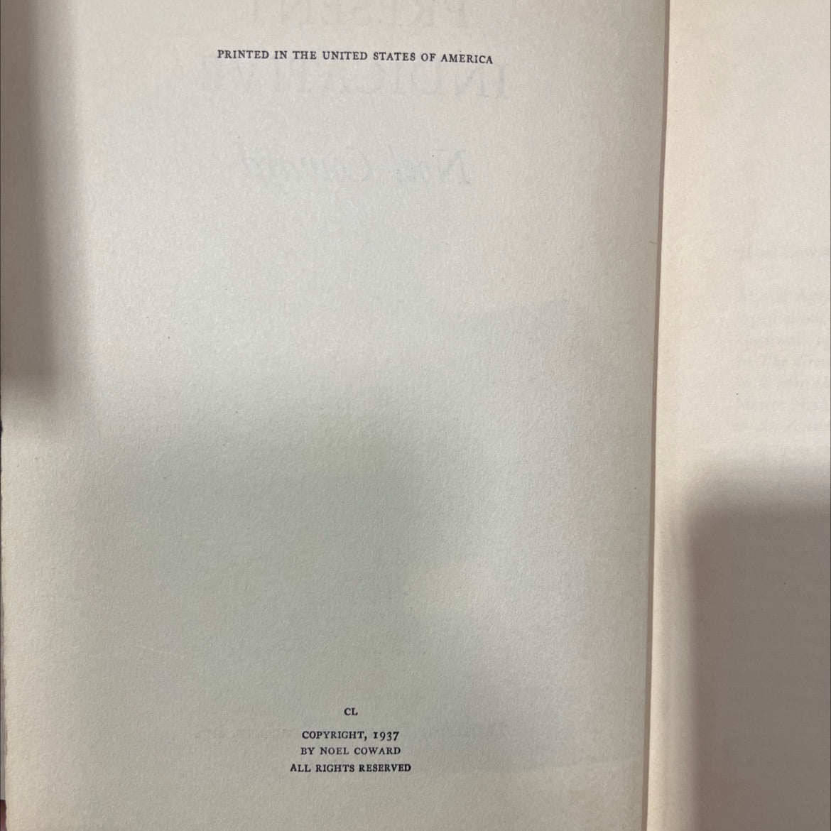 present indicative book, by noel coward, 1937 Hardcover, Antique image 3