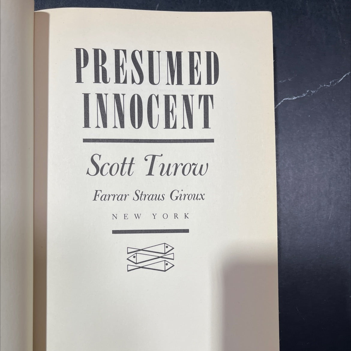 presumed innocent book, by Scott Turow, 1987 Hardcover image 2