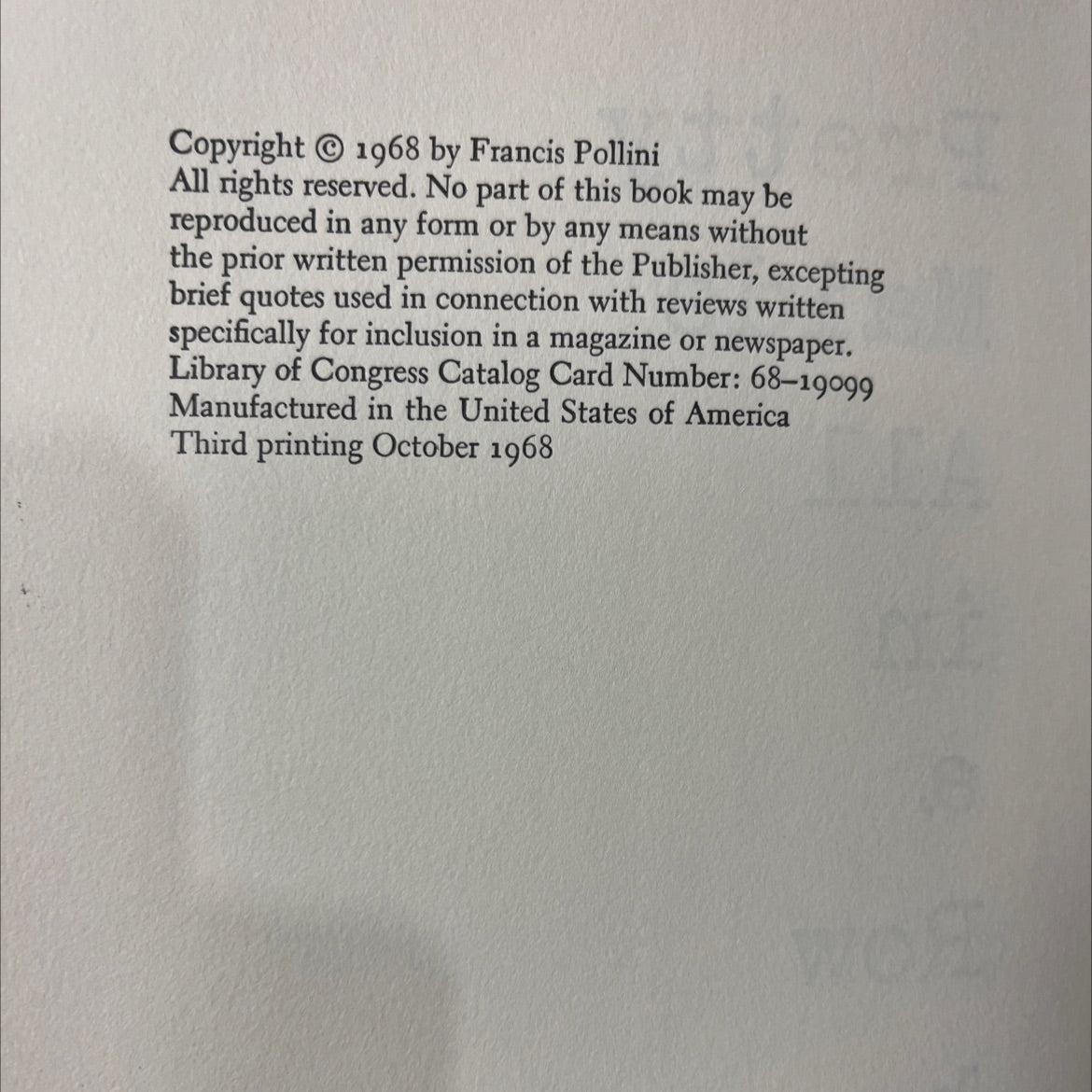 pretty maids all in a row book, by francis pollini, 1968 Hardcover image 3