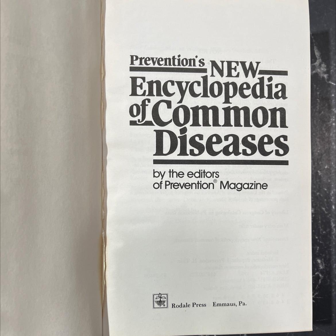 prevention's new encyclopedia of common diseases book, by editors of prevention magazine, 1984 Hardcover image 2
