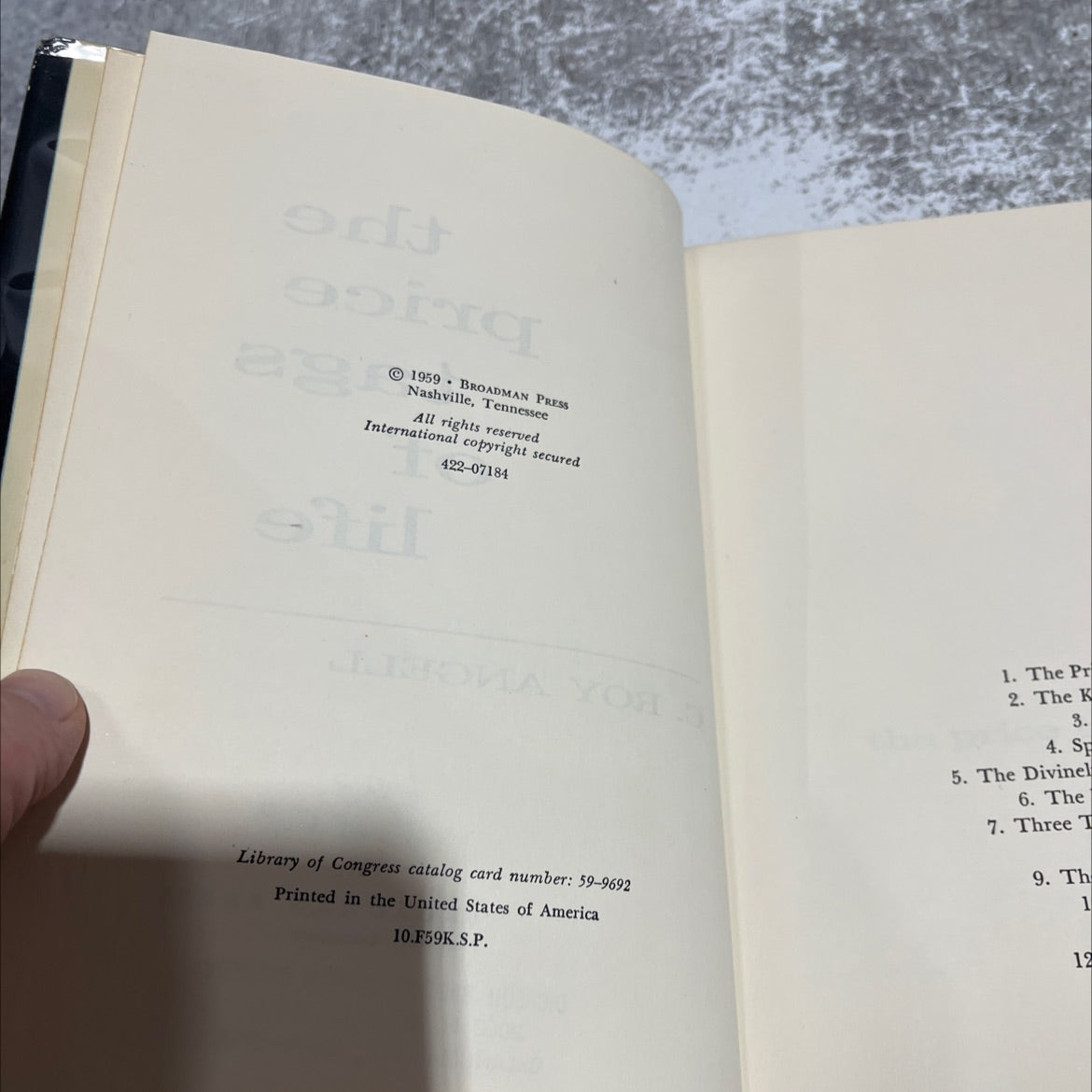 price tags of life book, by c. roy angell, 1959 Hardcover image 3