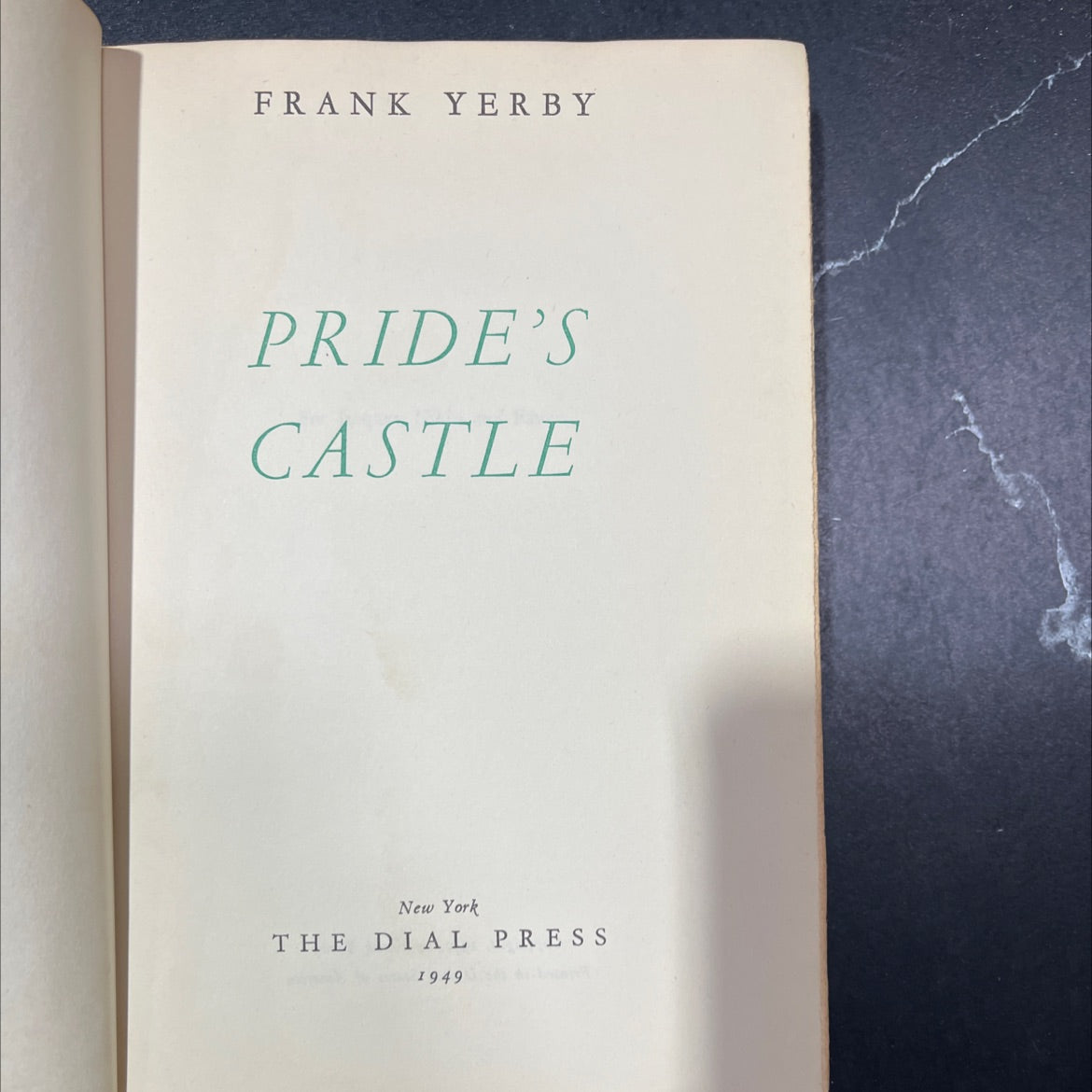 pride's castle book, by Frank Yerby, 1949 Hardcover image 2