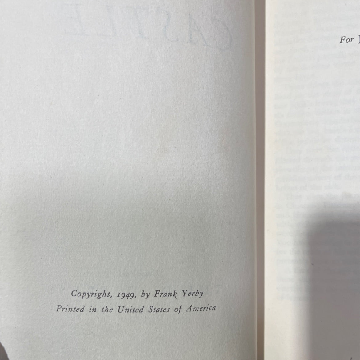 pride's castle book, by Frank Yerby, 1949 Hardcover image 3