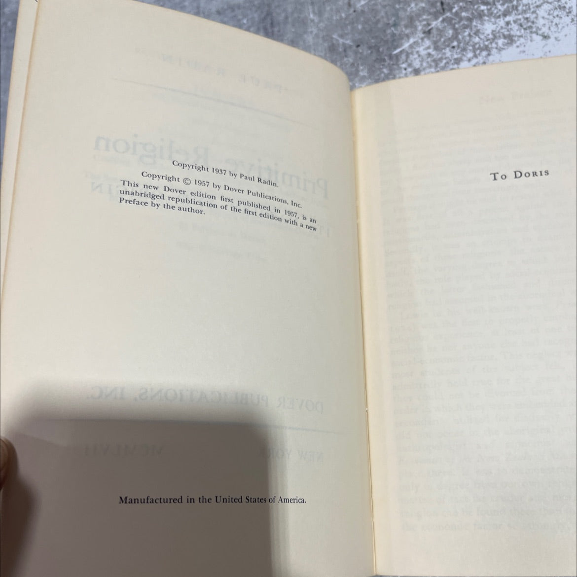 primitive religion its nature and origin book, by paul radin, 1957 Paperback image 3
