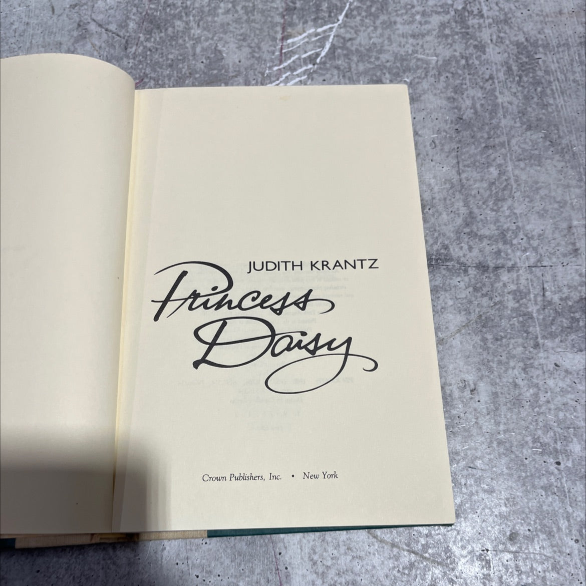 princess daisy book, by judith krantz, 1980 Hardcover image 2