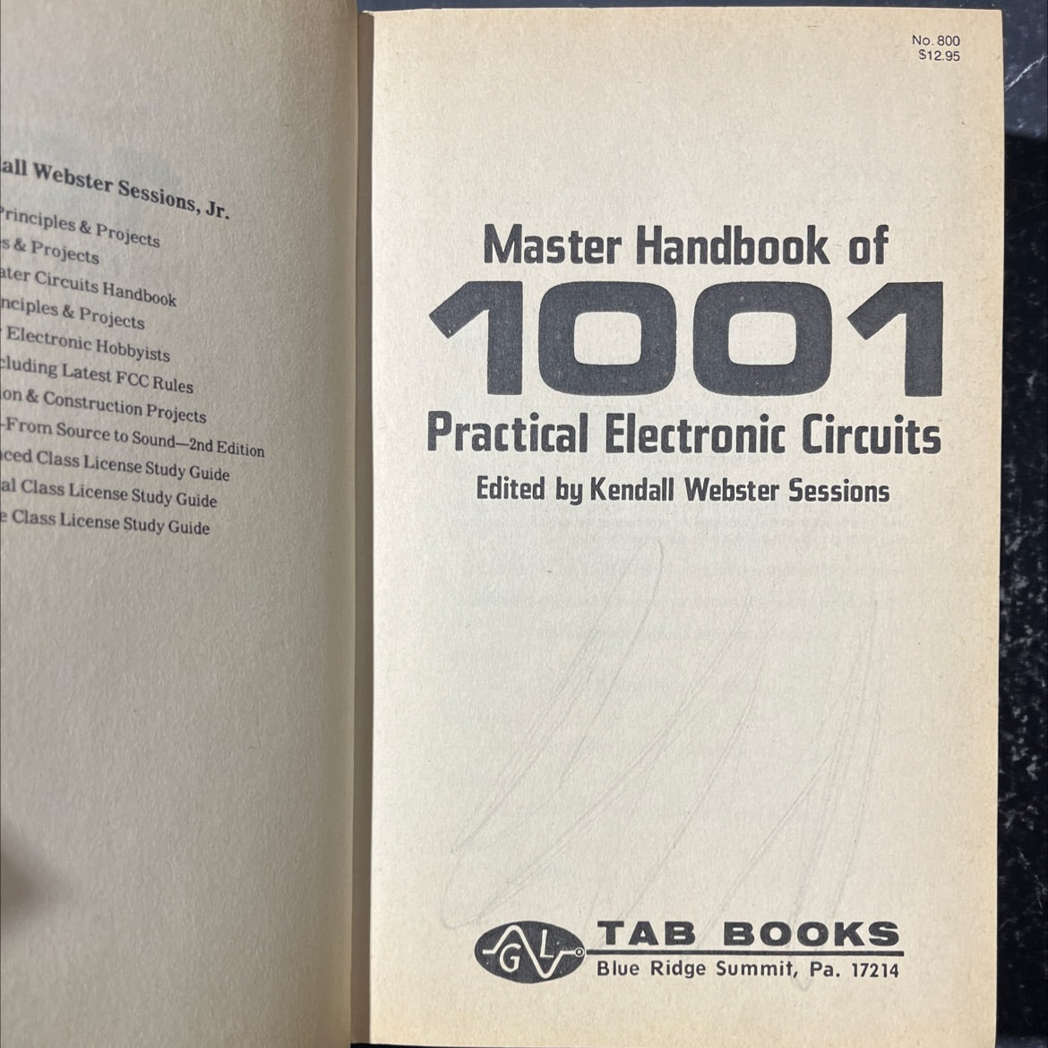 principles & projects electronic hobbyists handbook book, by kendall webster sessions, jr., 1975 Hardcover image 2