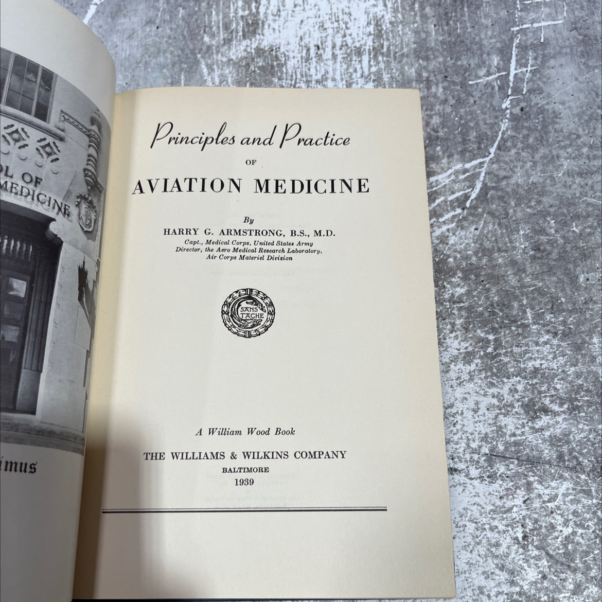principles and practice of aviation medicine book, by harry g. armstrong, 1939 Hardcover, First Edition, Rare, Vintage image 2