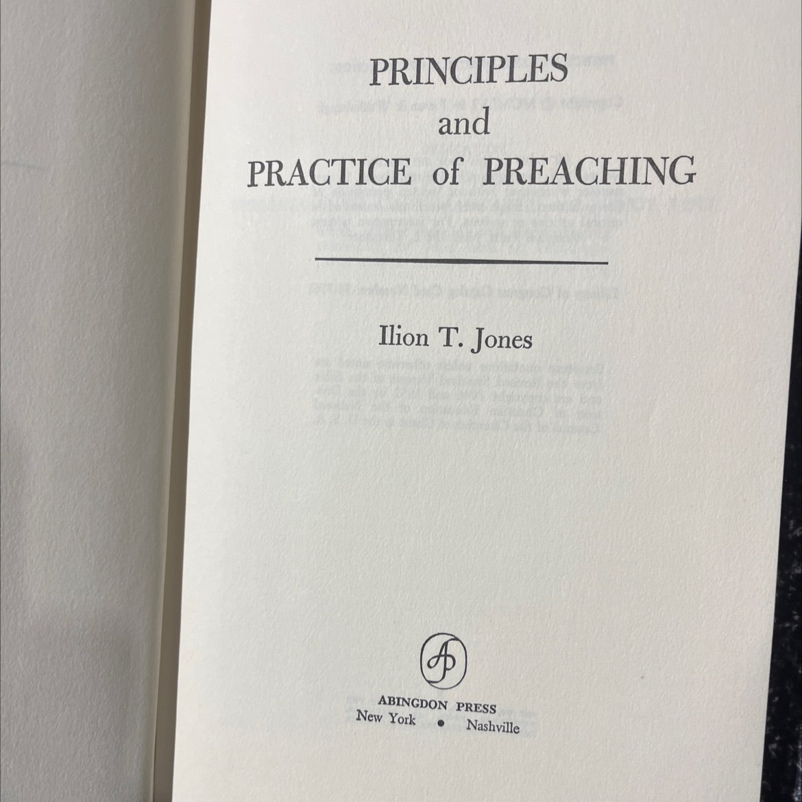 principles and practice of preaching book, by ilion t. jones, 1956 Hardcover image 2