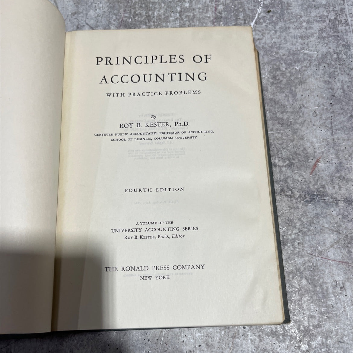 principles of accounting with practice problems book, by roy b. kester, 1946 Hardcover image 2