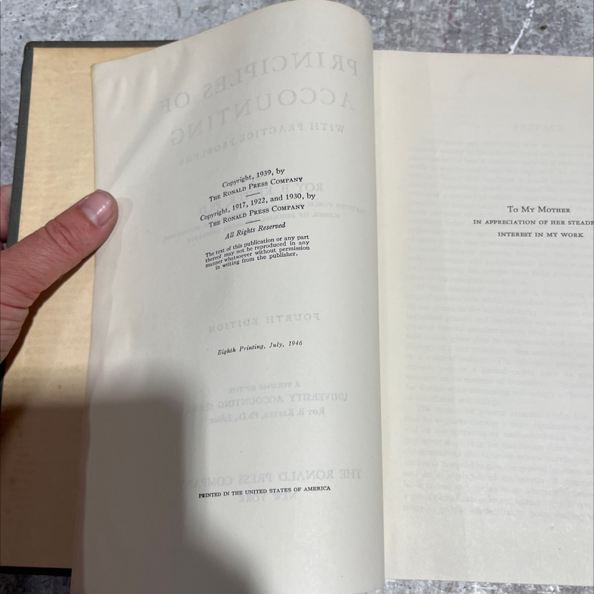 principles of accounting with practice problems book, by roy b. kester, 1946 Hardcover image 3