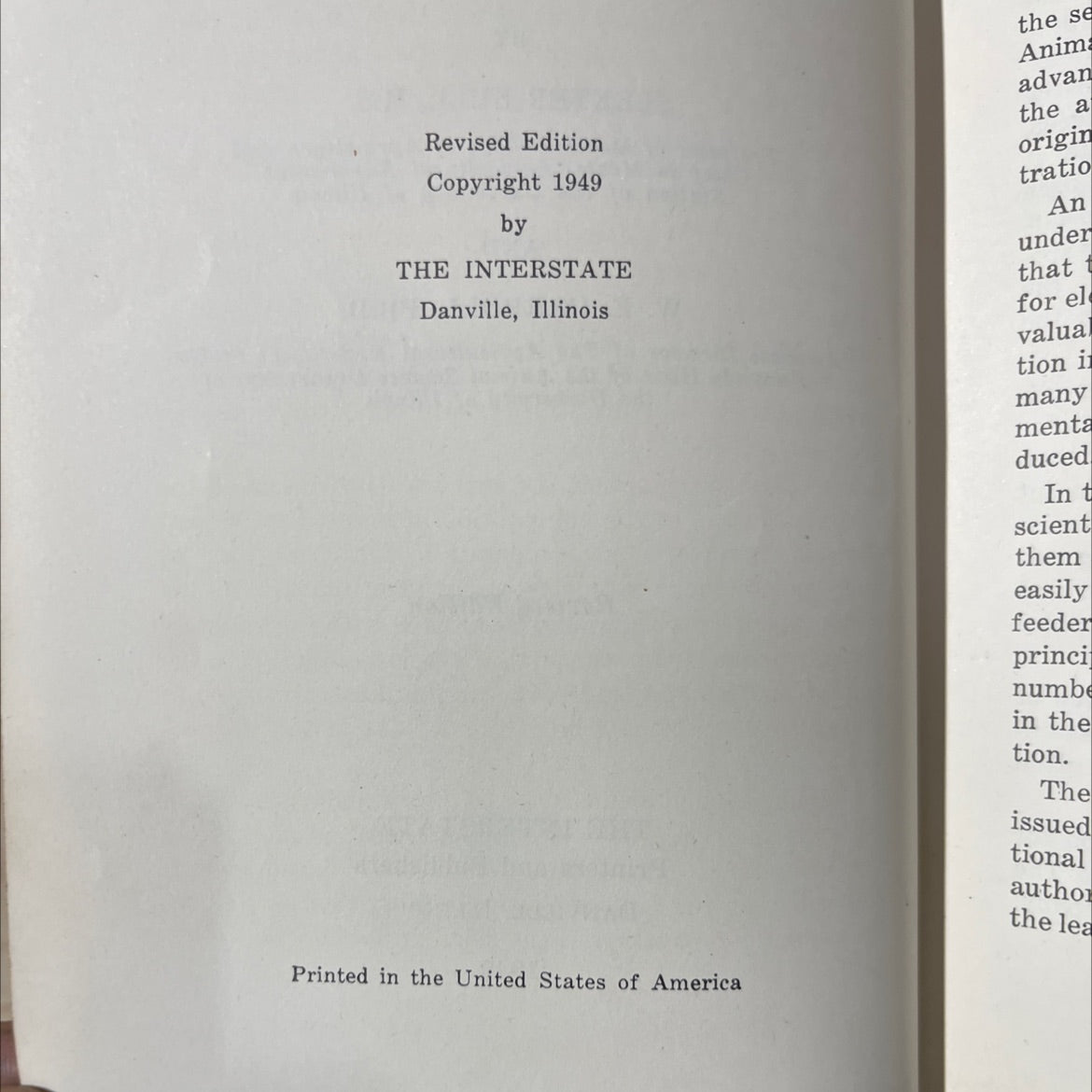 principles of feeding farm animals book, by sleeter bull, m.s. and w. e. carroll, ph.d., 1949 Hardcover image 3
