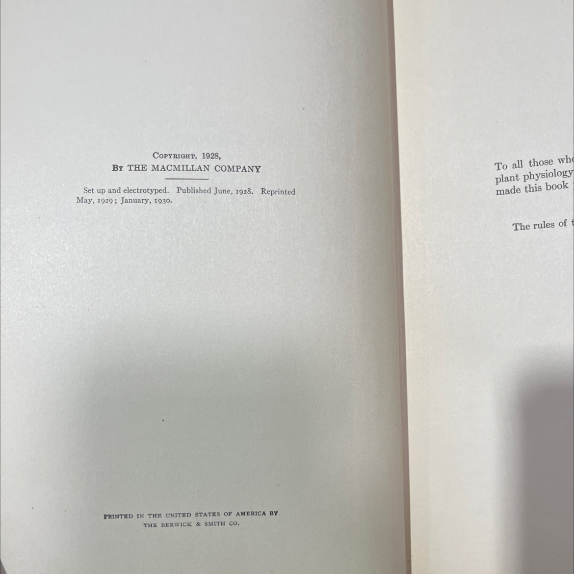 principles of plant physiology book, by oran raber, 1930 Hardcover image 3