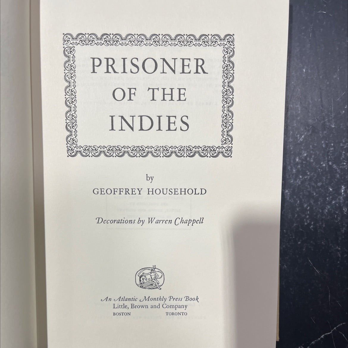 prisoner of the indies book, by geoffrey household, 1968 Hardcover image 2