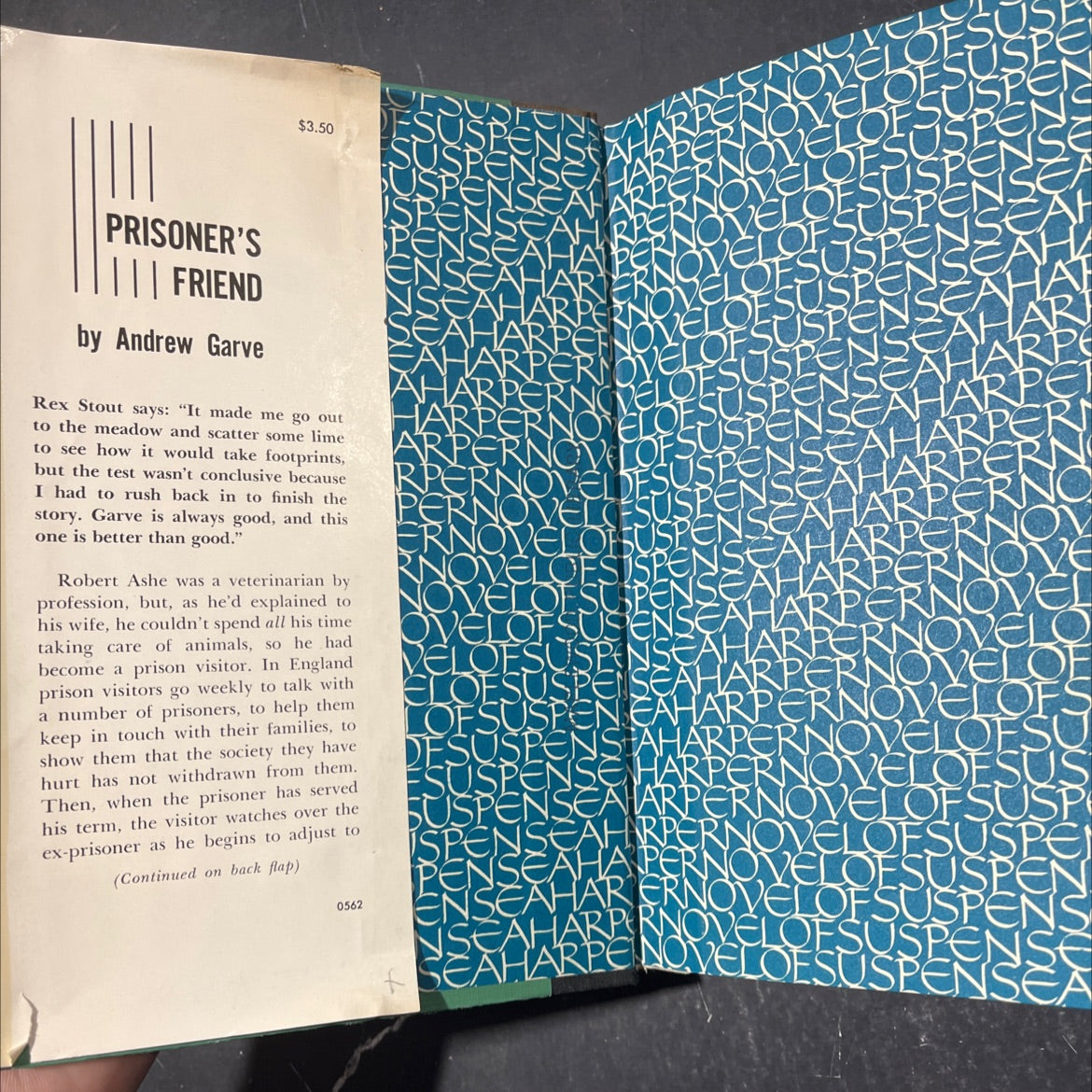 prisoner’s friend book, by Andrew Garve, 1962 Hardcover image 4