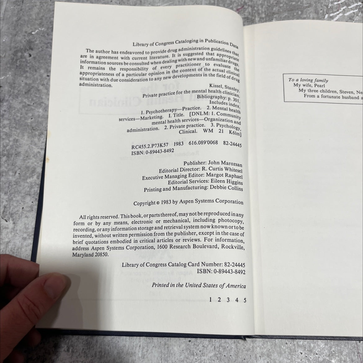 private practice for the mental health clinician book, by stanley kissel, 1983 Hardcover image 3