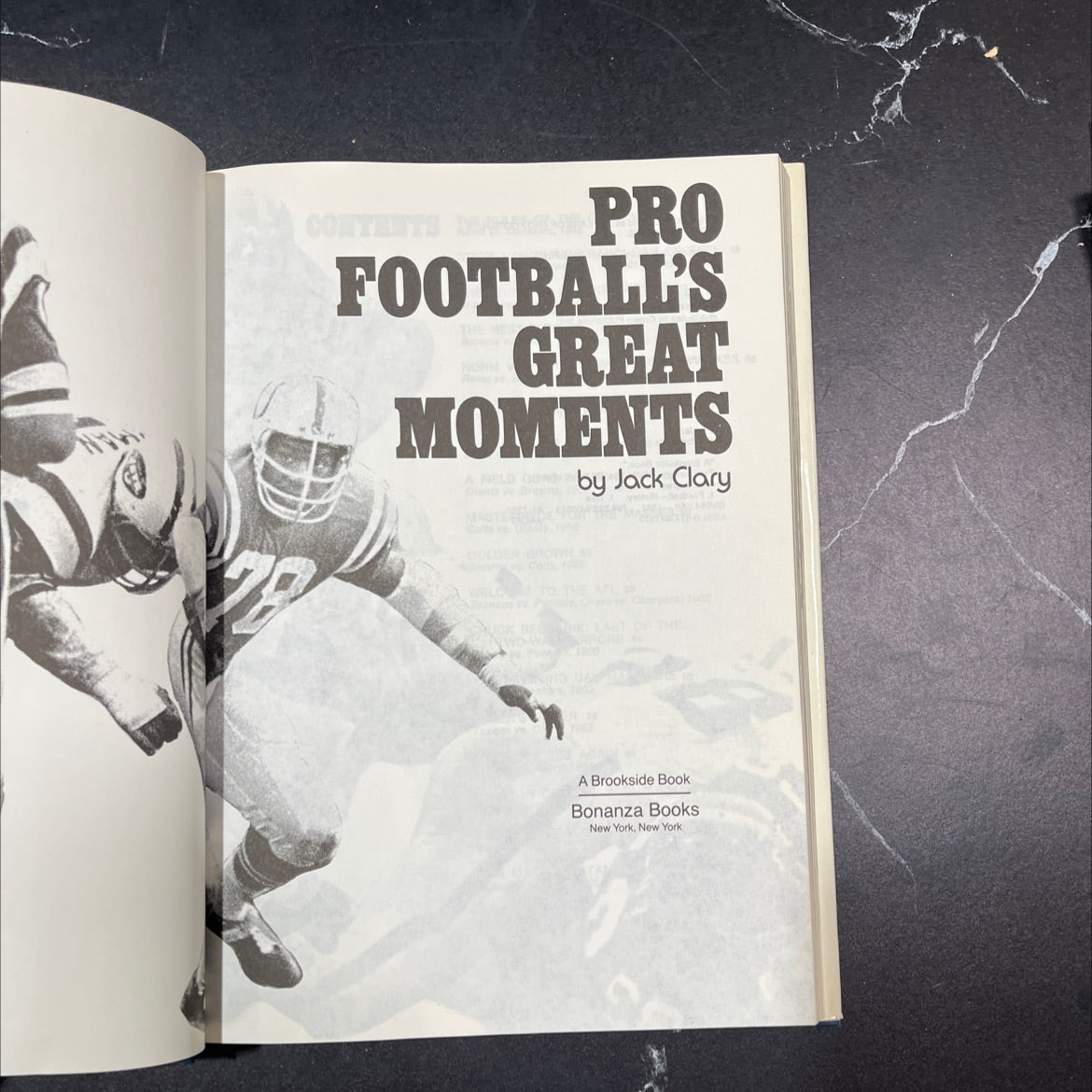 pro football's great moments book, by Jack Clary, 1984 Hardcover, Vintage image 2