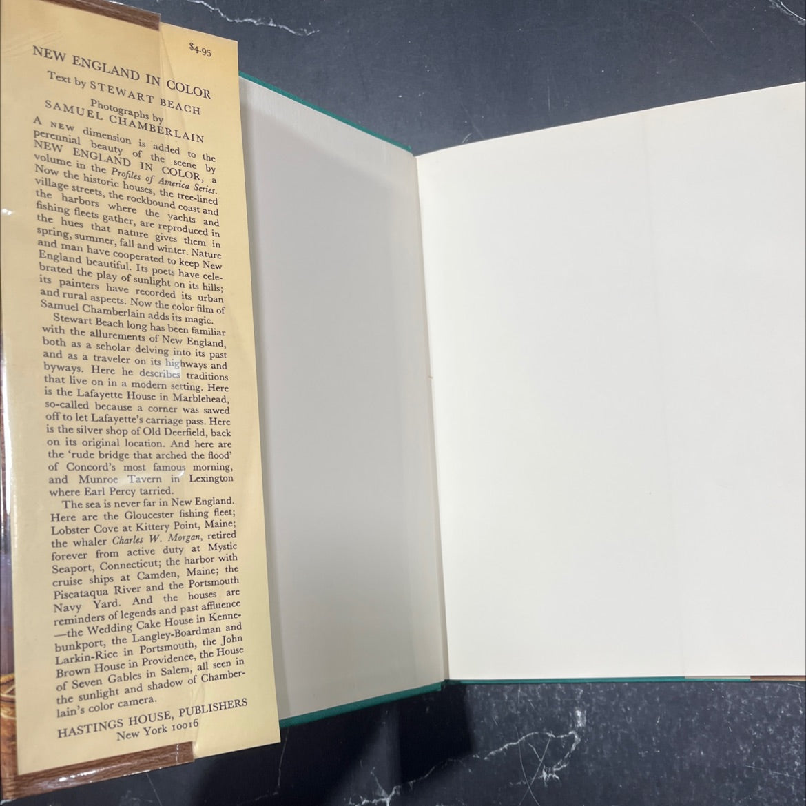 profiles of america new england in color book, by samuel chamberlain, 1969 Hardcover image 4
