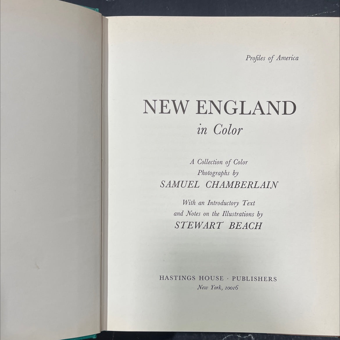 profiles of america new england in color book, by samuel chamberlain, 1969 Hardcover image 2