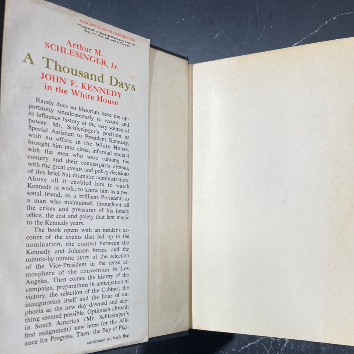 progress a thousand days john f. kennedy in the white house book, by Arthur M. Schlesinger, Jr., 1965 Hardcover image 4