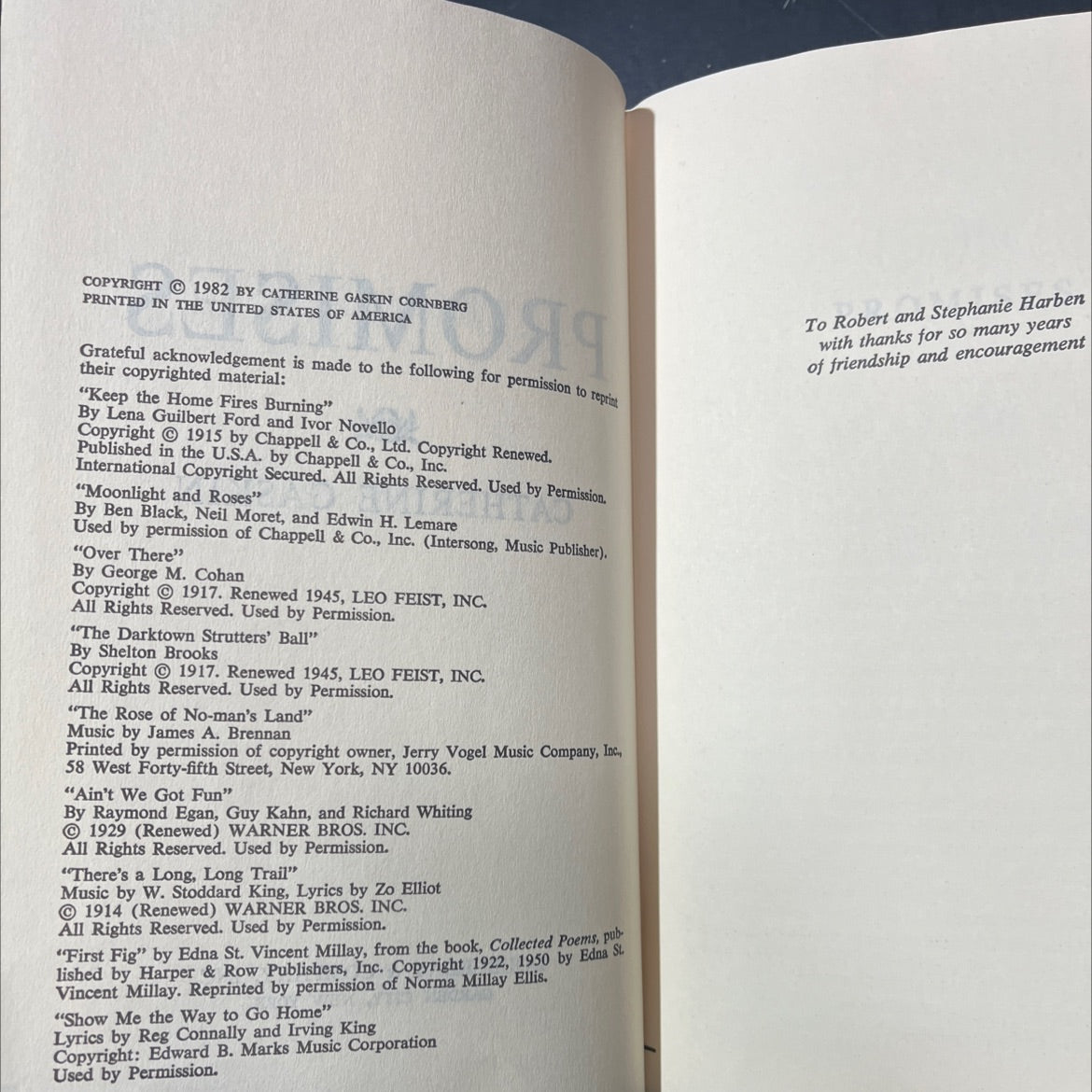 promises book, by catherine gaskin, 2018 Hardcover image 3