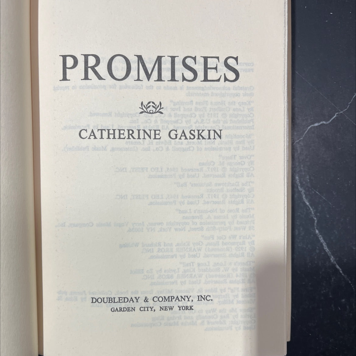 promises book, by catherine gaskin, 2018 Hardcover image 2
