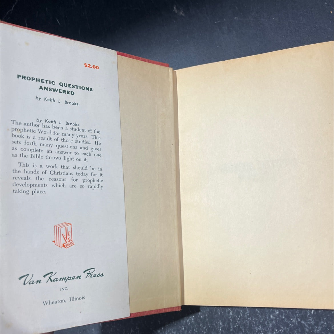 prophetic questions answered book, by editors of prophecy monthly, 1951 Hardcover image 4