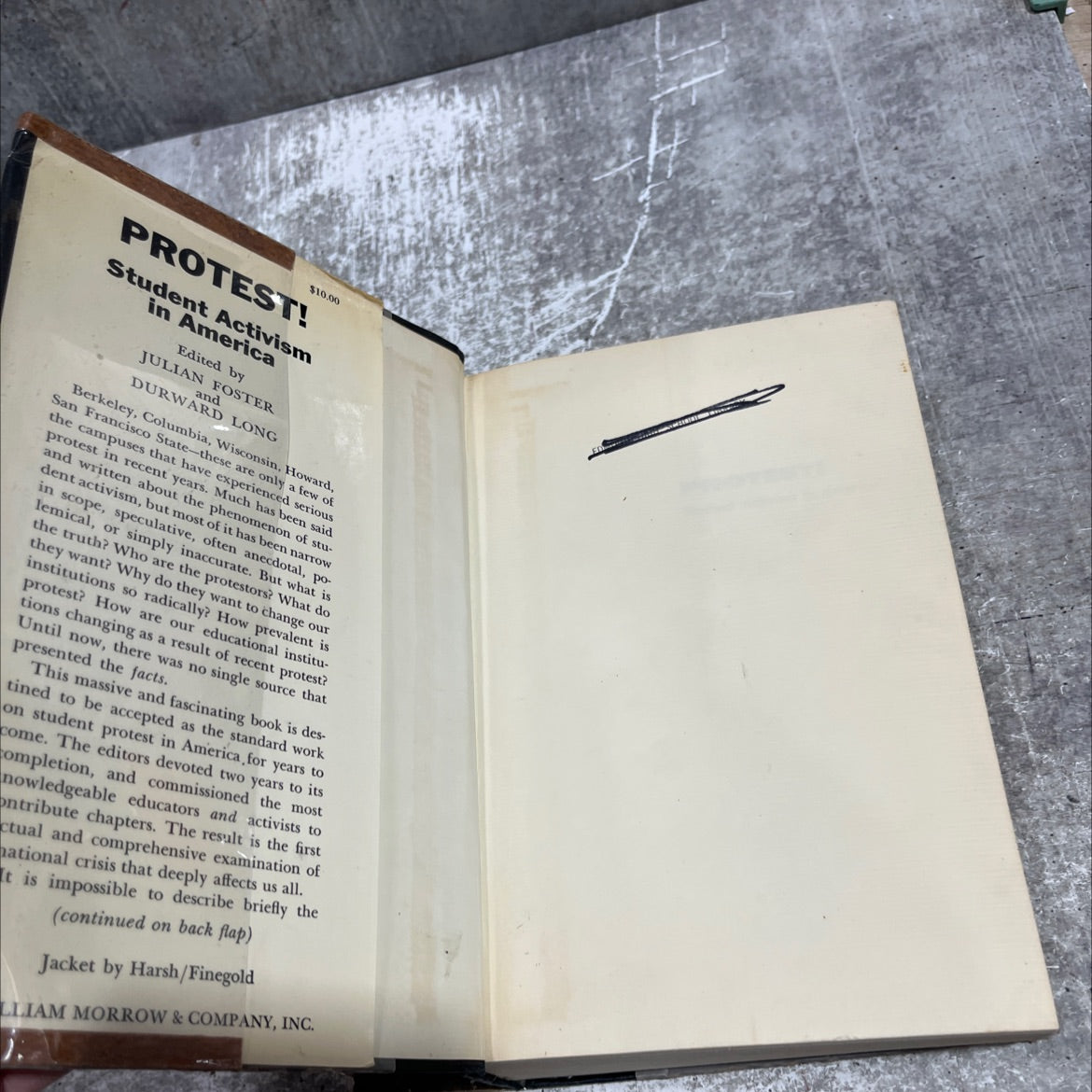 protest! student activism in america book, by julian foster and durward long, 1970 Hardcover image 4