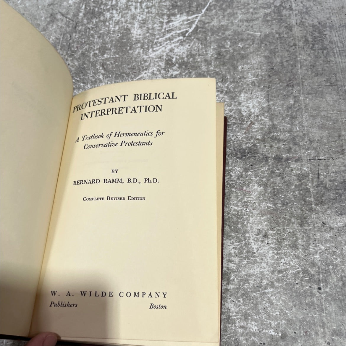 protestant biblical interpretation a textbook of hermeneutics for conservative protestants book, by bernard ramm, 1956 image 2