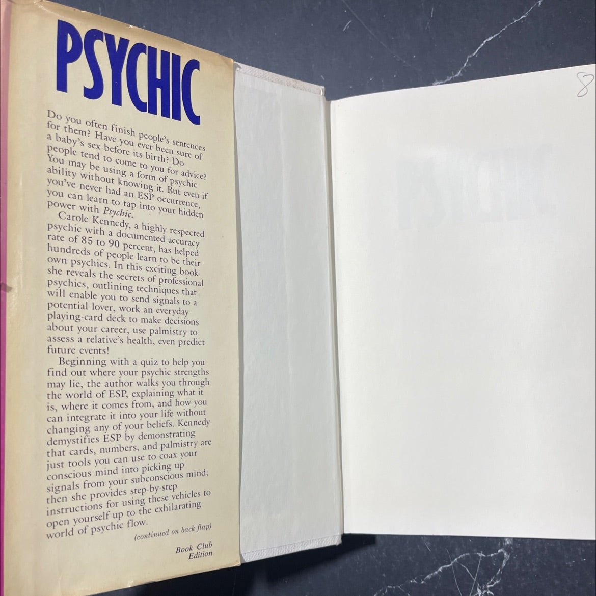 psychic awakening the power within you book, by carole kennedy, 1988 Hardcover image 4